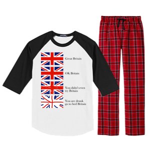 Great Britain OK Britain Funny Sarcastic Raglan Sleeve Pajama Set