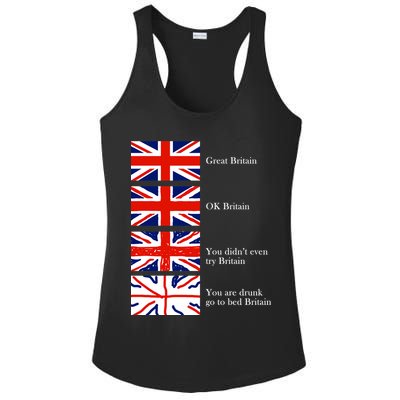 Great Britain OK Britain Funny Sarcastic Ladies PosiCharge Competitor Racerback Tank