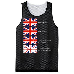 Great Britain OK Britain Funny Sarcastic Mesh Reversible Basketball Jersey Tank