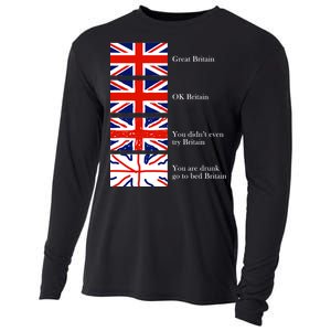 Great Britain OK Britain Funny Sarcastic Cooling Performance Long Sleeve Crew