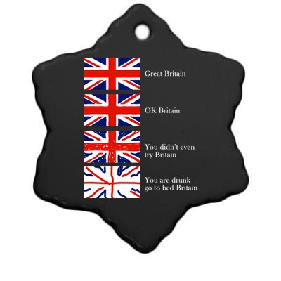 Great Britain OK Britain Funny Sarcastic Ceramic Star Ornament