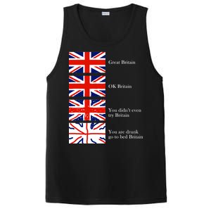 Great Britain OK Britain Funny Sarcastic PosiCharge Competitor Tank