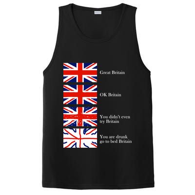Great Britain OK Britain Funny Sarcastic PosiCharge Competitor Tank