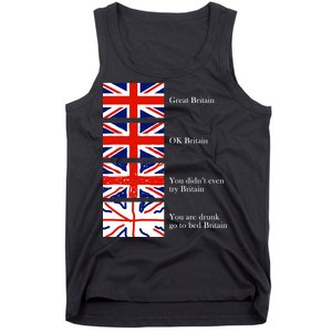 Great Britain OK Britain Funny Sarcastic Tank Top