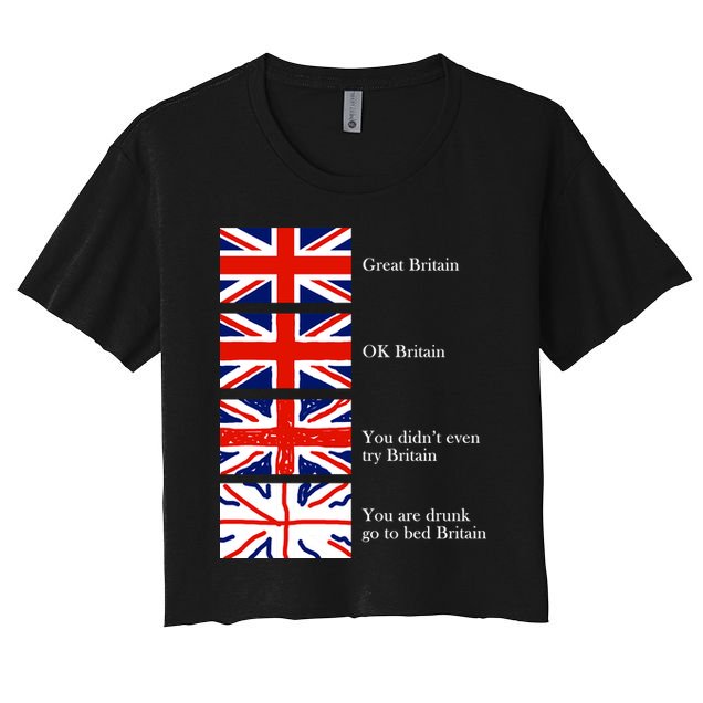 Great Britain OK Britain Funny Sarcastic Crop Top