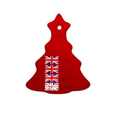 Great Britain OK Britain Funny Sarcastic Ceramic Tree Ornament