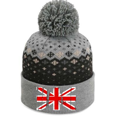 Great Britain Vintage British Union Flag The Baniff Cuffed Pom Beanie