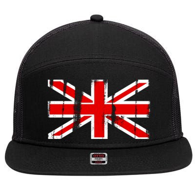 Great Britain Vintage British Union Flag 7 Panel Mesh Trucker Snapback Hat