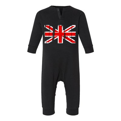 Great Britain Vintage British Union Flag Infant Fleece One Piece