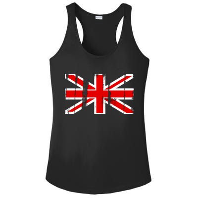 Great Britain Vintage British Union Flag Ladies PosiCharge Competitor Racerback Tank