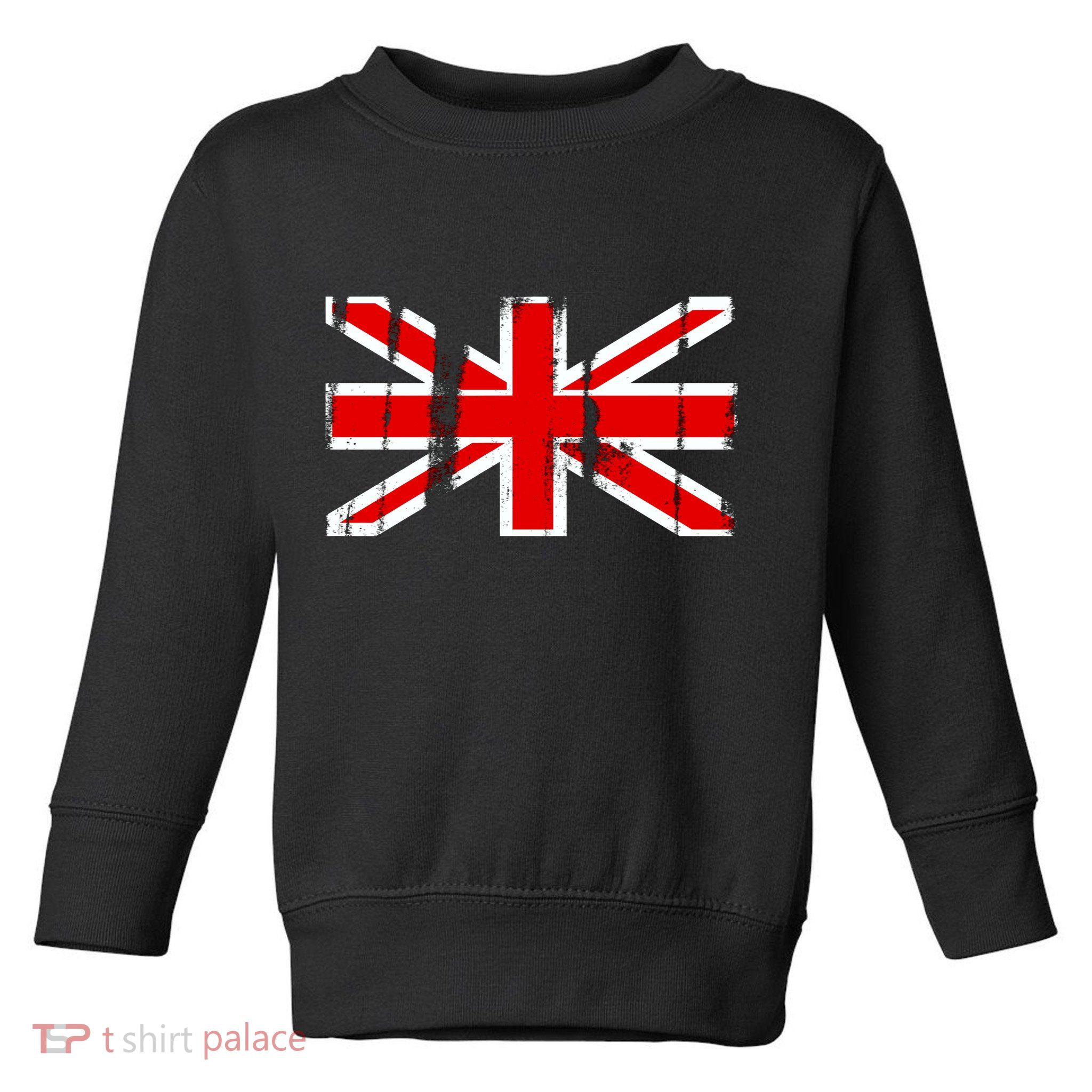 Great Britain Vintage British Union Flag Toddler Sweatshirt