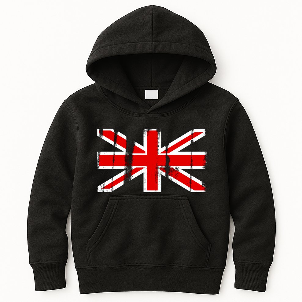 Great Britain Vintage British Union Flag Kids Hoodie
