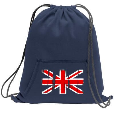 Great Britain Vintage British Union Flag Sweatshirt Cinch Pack Bag