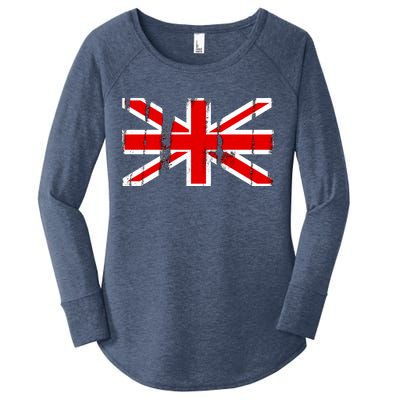 Great Britain Vintage British Union Flag Women's Perfect Tri Tunic Long Sleeve Shirt