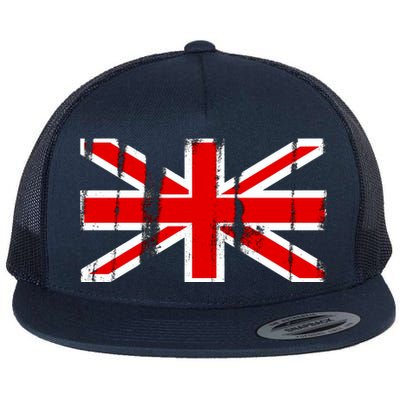 Great Britain Vintage British Union Flag Flat Bill Trucker Hat