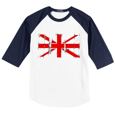 Great Britain Vintage British Union Flag Baseball Sleeve Shirt