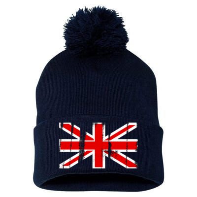 Great Britain Vintage British Union Flag Pom Pom 12in Knit Beanie