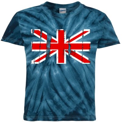 Great Britain Vintage British Union Flag Kids Tie-Dye T-Shirt