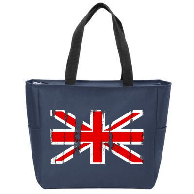 Great Britain Vintage British Union Flag Zip Tote Bag