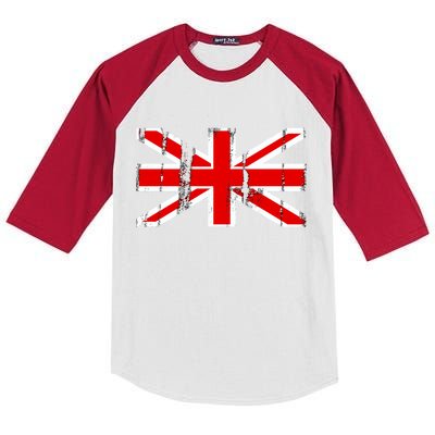 Great Britain Vintage British Union Flag Kids Colorblock Raglan Jersey