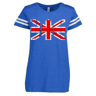 Great Britain Vintage British Union Flag Enza Ladies Jersey Football T-Shirt