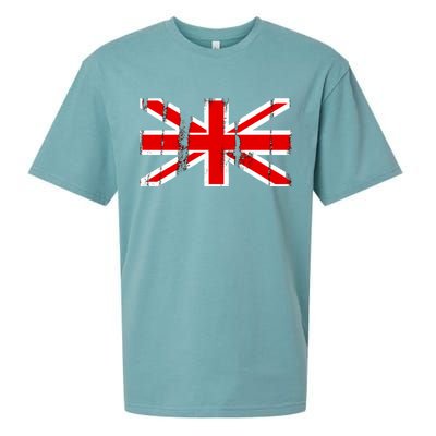 Great Britain Vintage British Union Flag Sueded Cloud Jersey T-Shirt