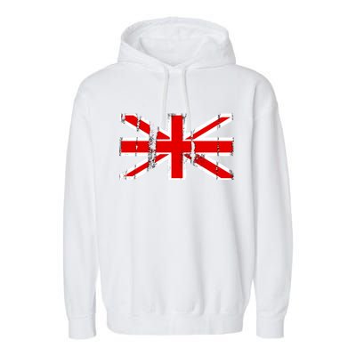 Great Britain Vintage British Union Flag Garment-Dyed Fleece Hoodie