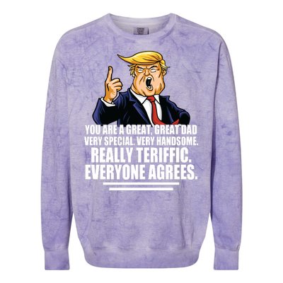 Great Dad! Everyone Agrees Trump Funny Father Colorblast Crewneck Sweatshirt