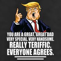 Great Dad! Everyone Agrees Trump Funny Father 7 Panel Mesh Trucker Snapback Hat