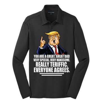 Great Dad! Everyone Agrees Trump Funny Father Silk Touch Performance Long Sleeve Polo