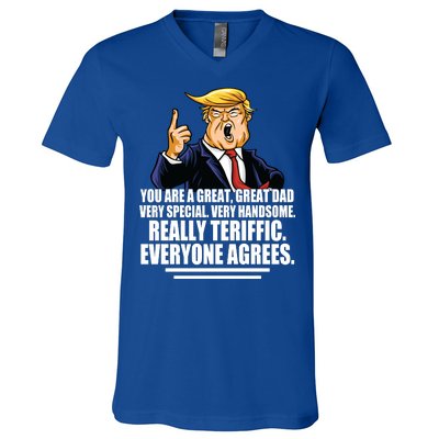 Great Dad! Everyone Agrees Trump Funny Father V-Neck T-Shirt