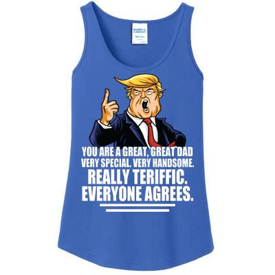 Great Dad! Everyone Agrees Trump Funny Father Ladies Essential Tank