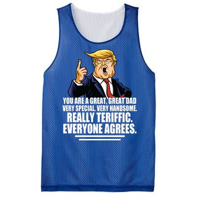 Great Dad! Everyone Agrees Trump Funny Father Mesh Reversible Basketball Jersey Tank