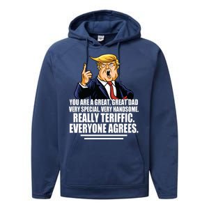 Great Dad! Everyone Agrees Trump Funny Father Performance Fleece Hoodie