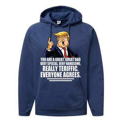 Great Dad! Everyone Agrees Trump Funny Father Performance Fleece Hoodie