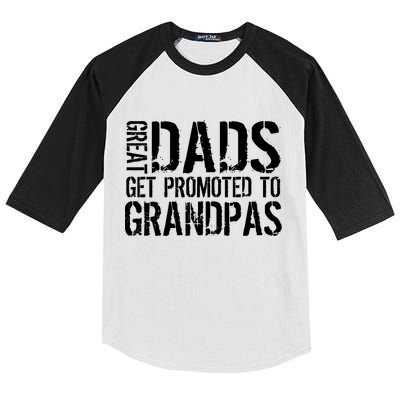 Great Dads Get Promoted To Grandpas Kids Colorblock Raglan Jersey