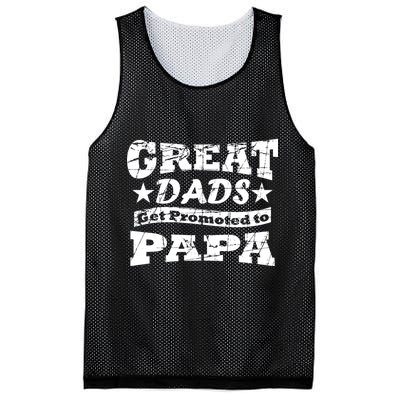 Great Dads Get Promoted To Papa Mesh Reversible Basketball Jersey Tank