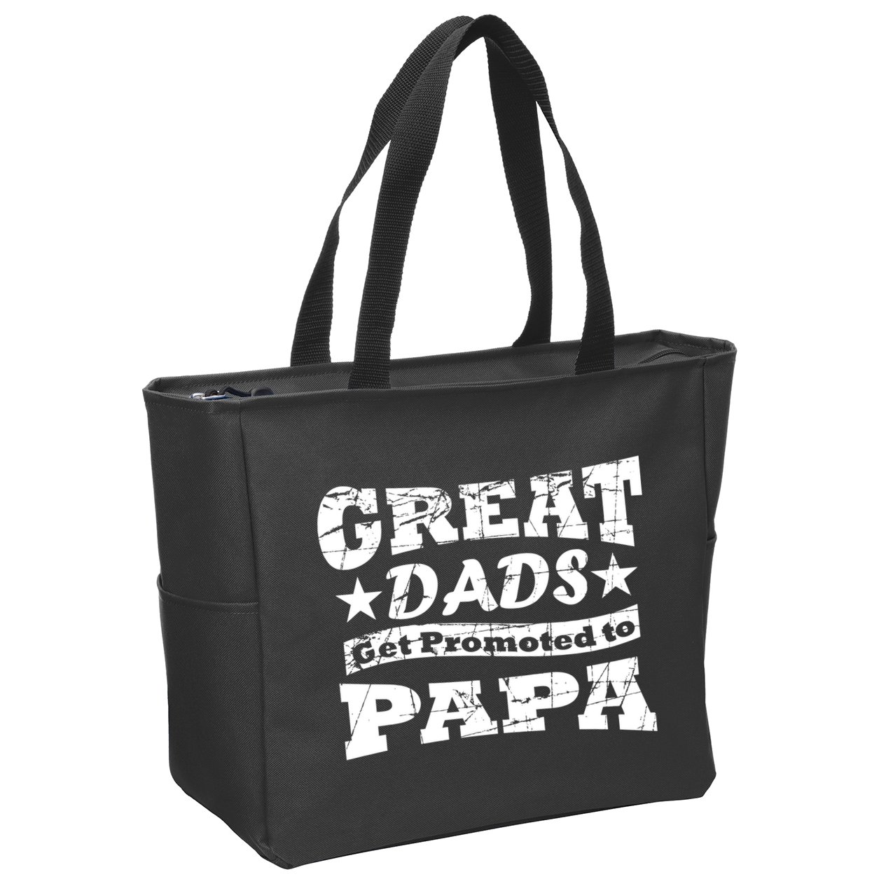 Great Dads Get Promoted To Papa Zip Tote Bag