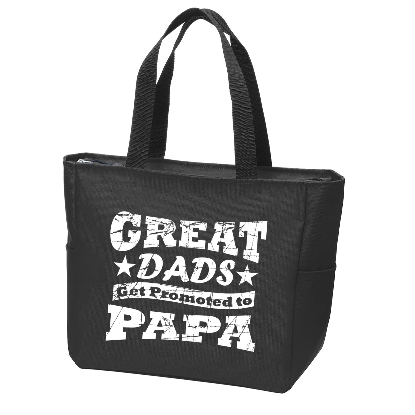Great Dads Get Promoted To Papa Zip Tote Bag