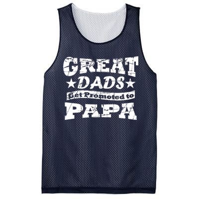 Great Dads Get Promoted To Papa Mesh Reversible Basketball Jersey Tank