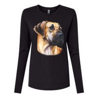 Great Dane Face Womens Cotton Relaxed Long Sleeve T-Shirt