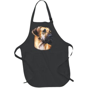 Great Dane Face Full-Length Apron With Pockets