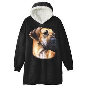 Great Dane Face Hooded Wearable Blanket