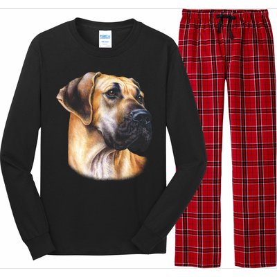 Great Dane Face Long Sleeve Pajama Set