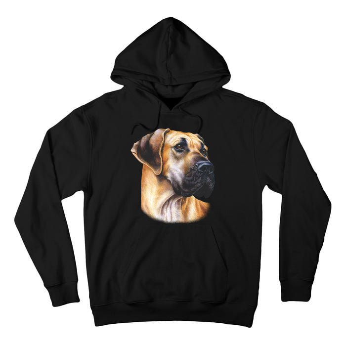 Great Dane Face Tall Hoodie