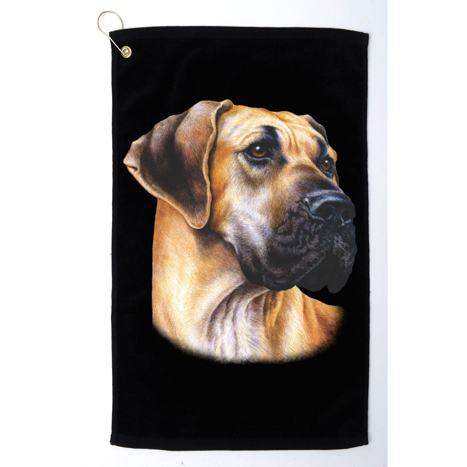 Great Dane Face Golf Towel