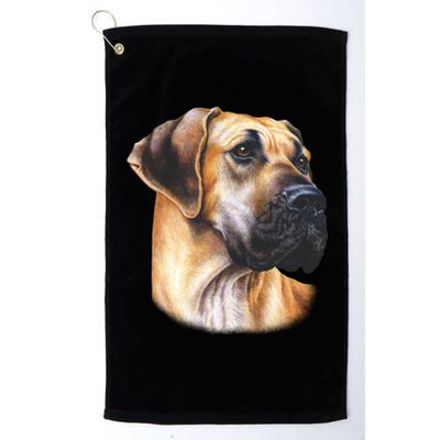 Great Dane Face Platinum Collection Golf Towel