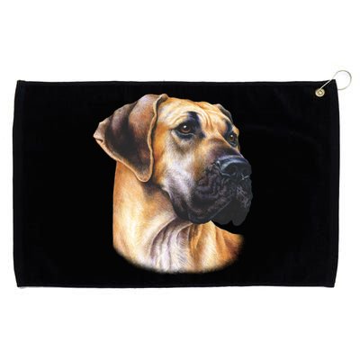 Great Dane Face Grommeted Golf Towel