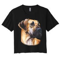 Great Dane Face Women's Crop Top Tee