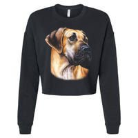 Great Dane Face Cropped Pullover Crew